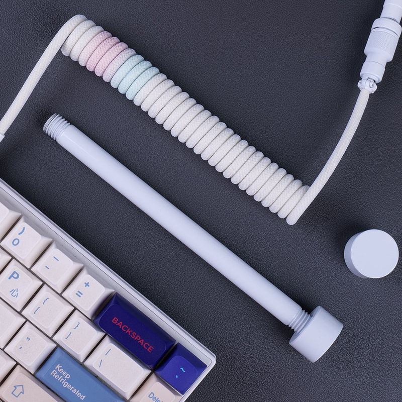 "Chubby" USB To Type C Spring Keyboard Cable