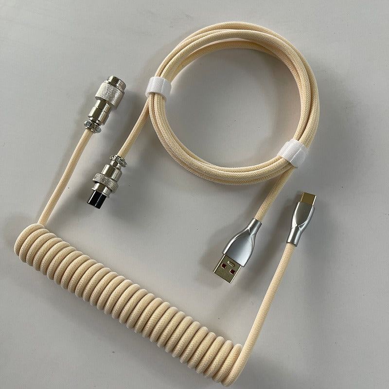 "Chubby" USB To Type C Spring Keyboard Cable