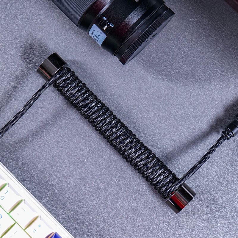 "Chubby" USB To Type C Spring Keyboard Cable