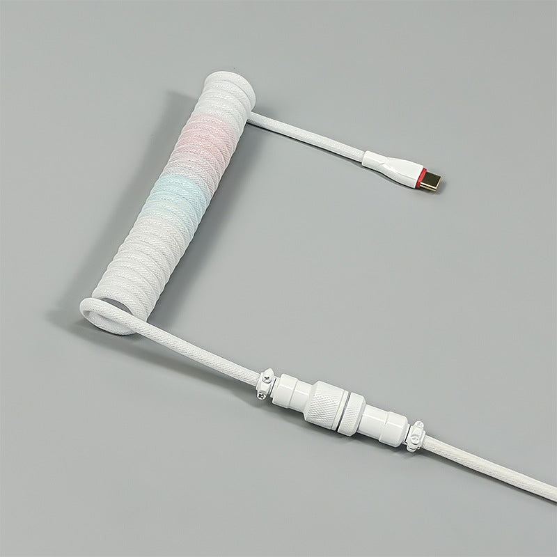 "Chubby" USB To Type C Spring Keyboard Cable