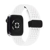 Apple Watch用シリコン折りたたみ式マグネットバックルウォッチバンド - 白