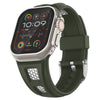 Apple Watch用「スポーツバンド」グリッド中空シリコンバンド - 濃い緑色