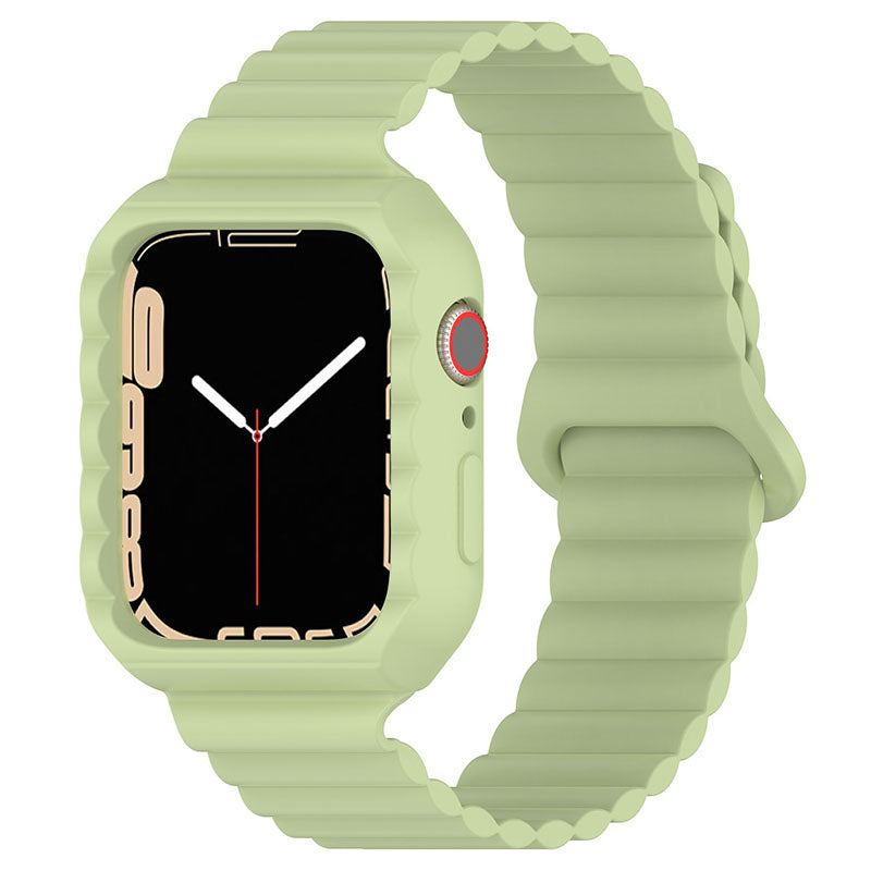 Sports Magnetic Silicone Integrated Watch Band For Apple Watch