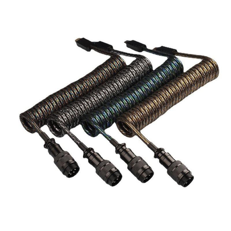 "Chubby" USB To Type C Spring Keyboard Cable