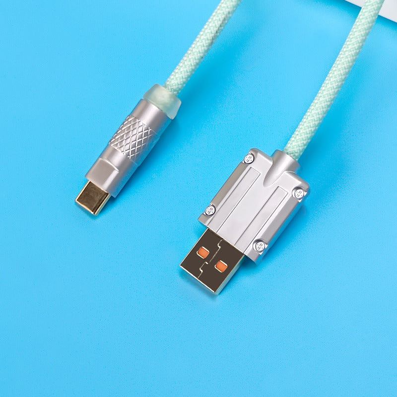 "Chubby" USB To Type C Spring Keyboard Cable