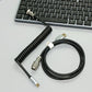 "Chubby" USB To Type C Spring Keyboard Cable
