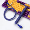 「チャビー」USB-Type Cスプリングキーボードケーブル - レインボーダークブルー