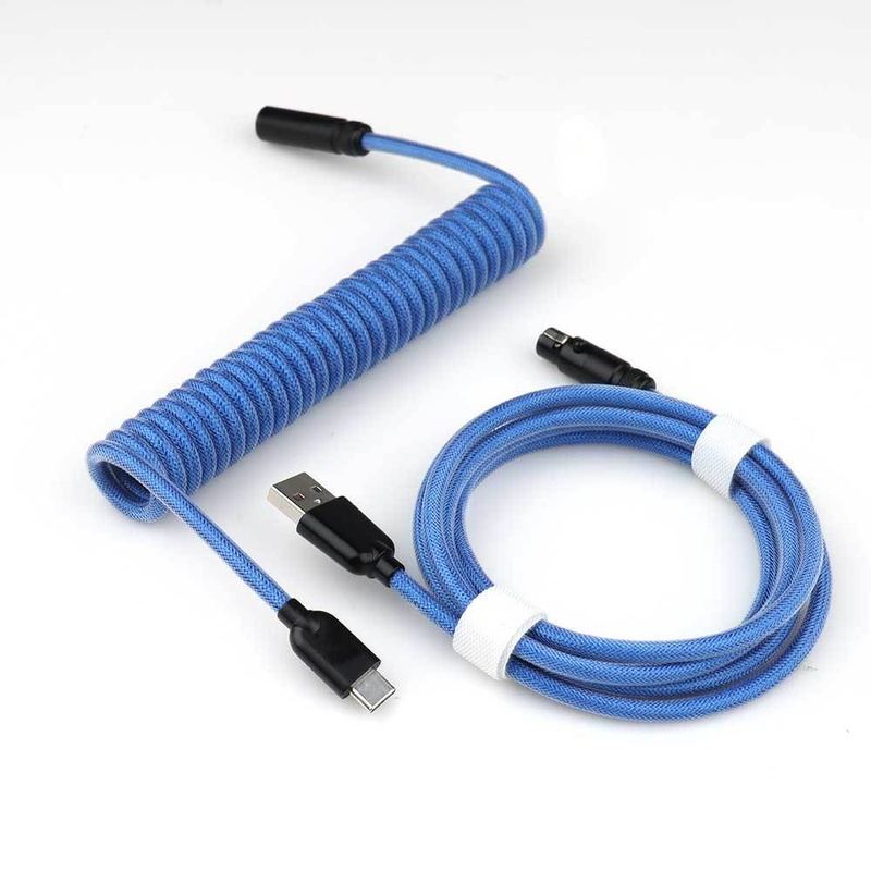 "Chubby" USB To Type C Spring Keyboard Cable