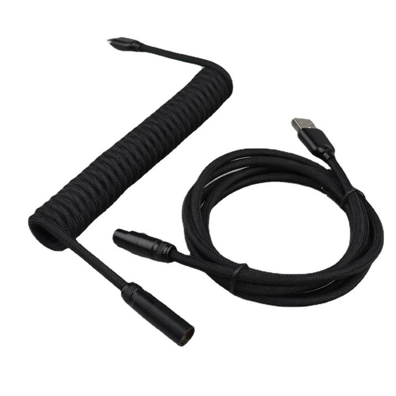 "Chubby" USB To Type C Spring Keyboard Cable