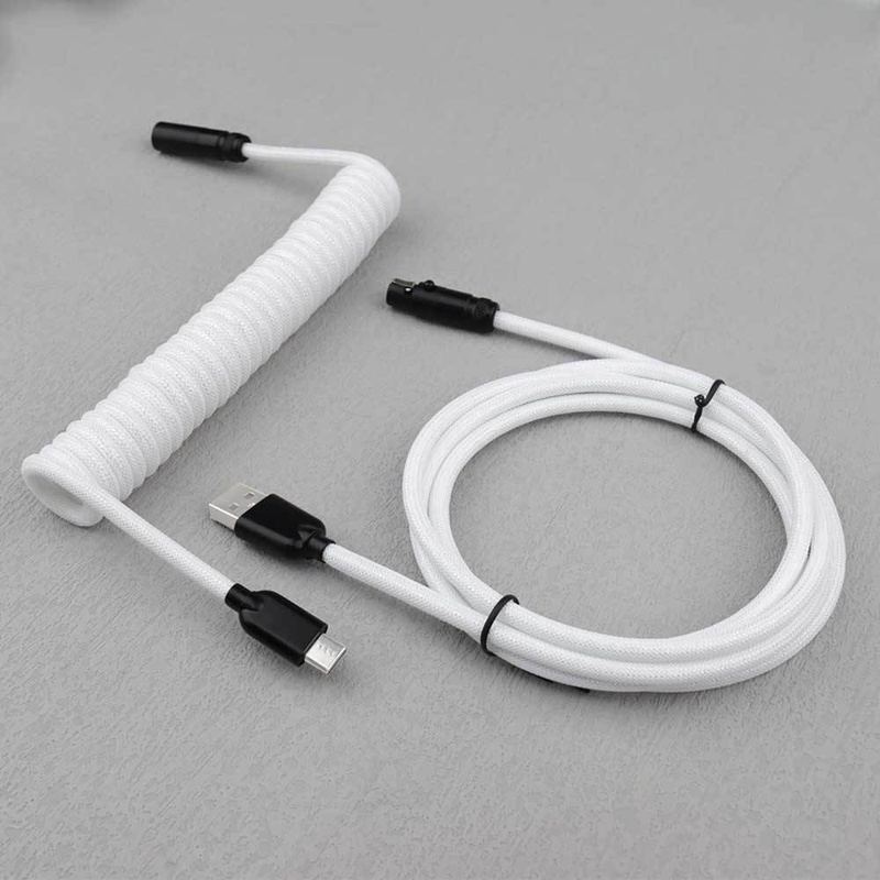 "Chubby" USB To Type C Spring Keyboard Cable