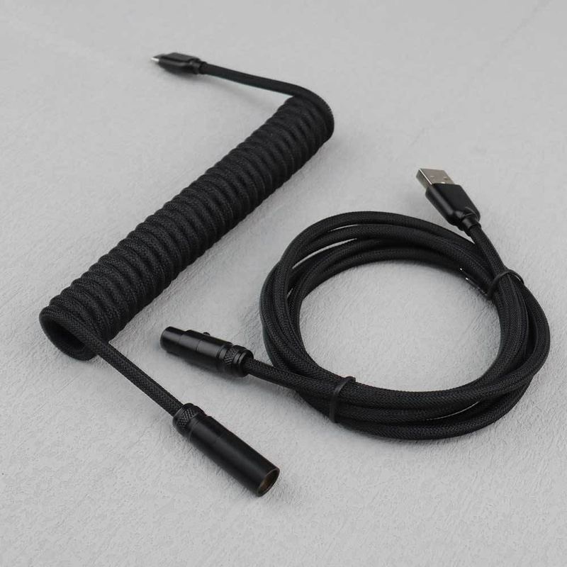 "Chubby" USB To Type C Spring Keyboard Cable