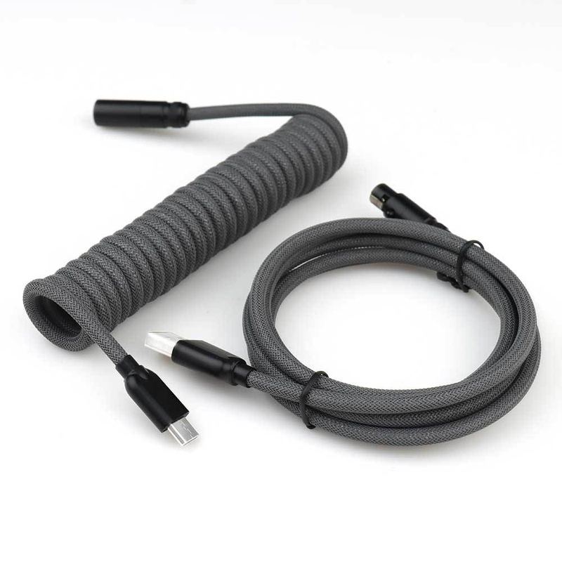 "Chubby" USB To Type C Spring Keyboard Cable