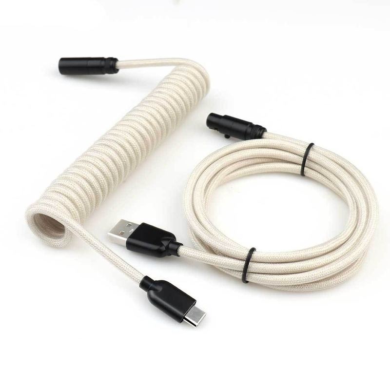 "Chubby" USB To Type C Spring Keyboard Cable