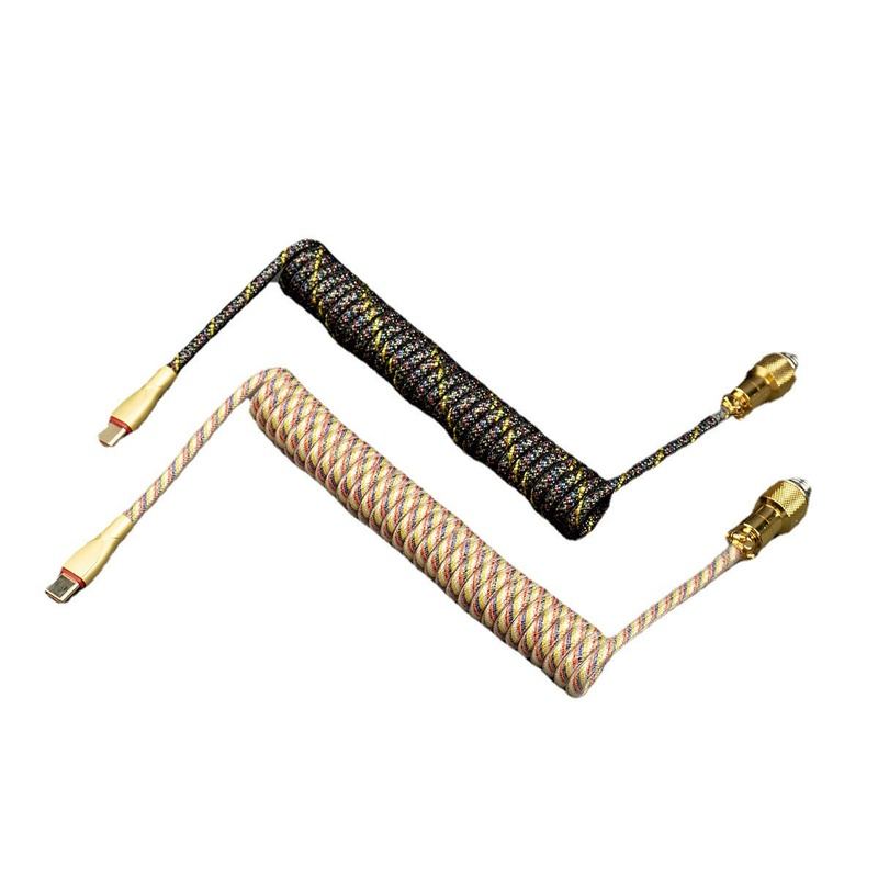 "Chubby" USB To Type C Spring Keyboard Cable