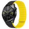 「Vibrant Sport」カラーブロックシリコンバンド（Samsung/Garmin/その他対応） - ブラック＆イエロー