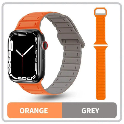 「マグネット式通気性バンド」Apple Watch用2色シリコンバンド