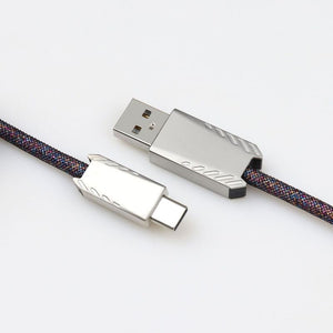 "Chubby" USB To Type C Spring Keyboard Cable