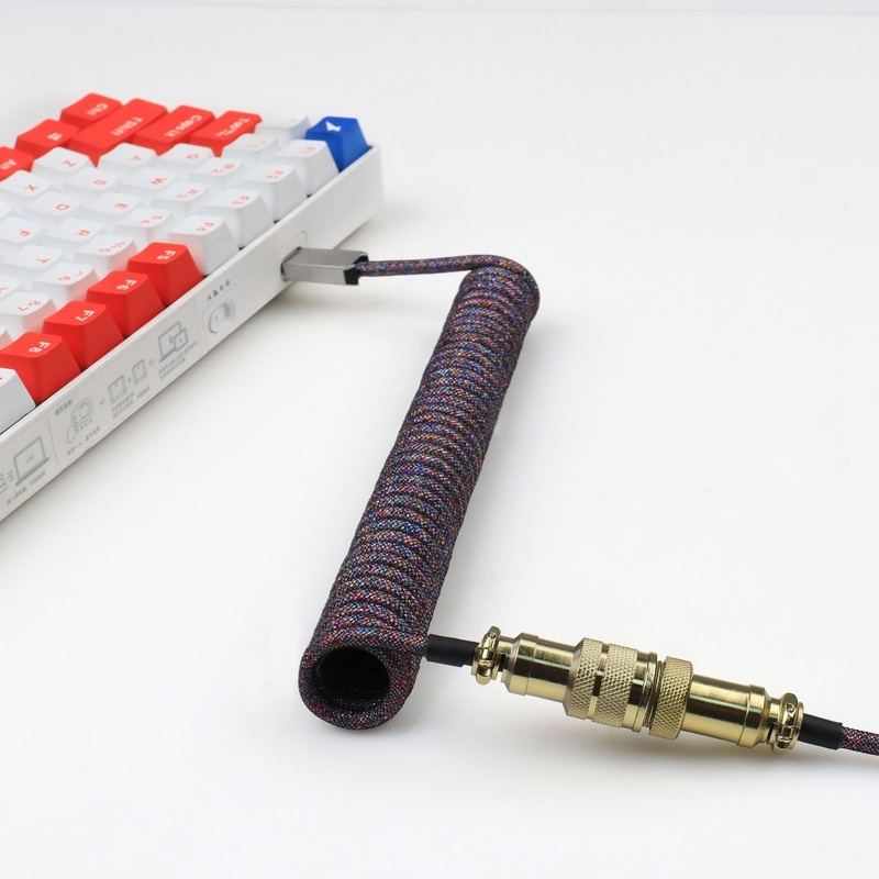 "Chubby" USB To Type C Spring Keyboard Cable