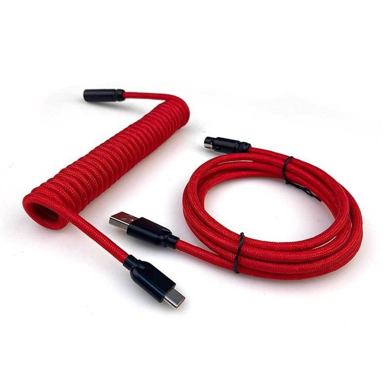 "Chubby" USB To Type C Spring Keyboard Cable