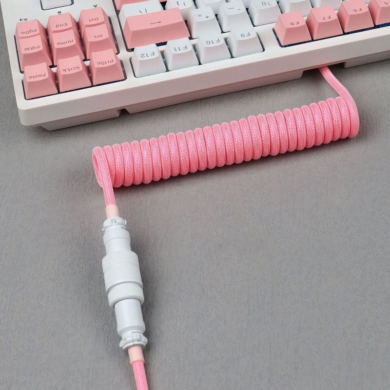 "Chubby" USB To Type C Spring Keyboard Cable