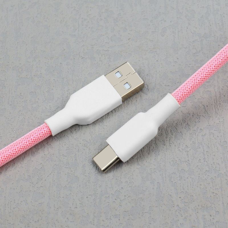 "Chubby" USB To Type C Spring Keyboard Cable
