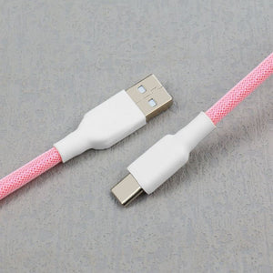 "Chubby" USB To Type C Spring Keyboard Cable