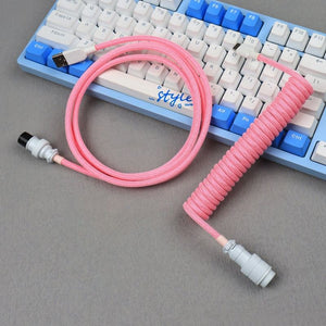 "Chubby" USB To Type C Spring Keyboard Cable