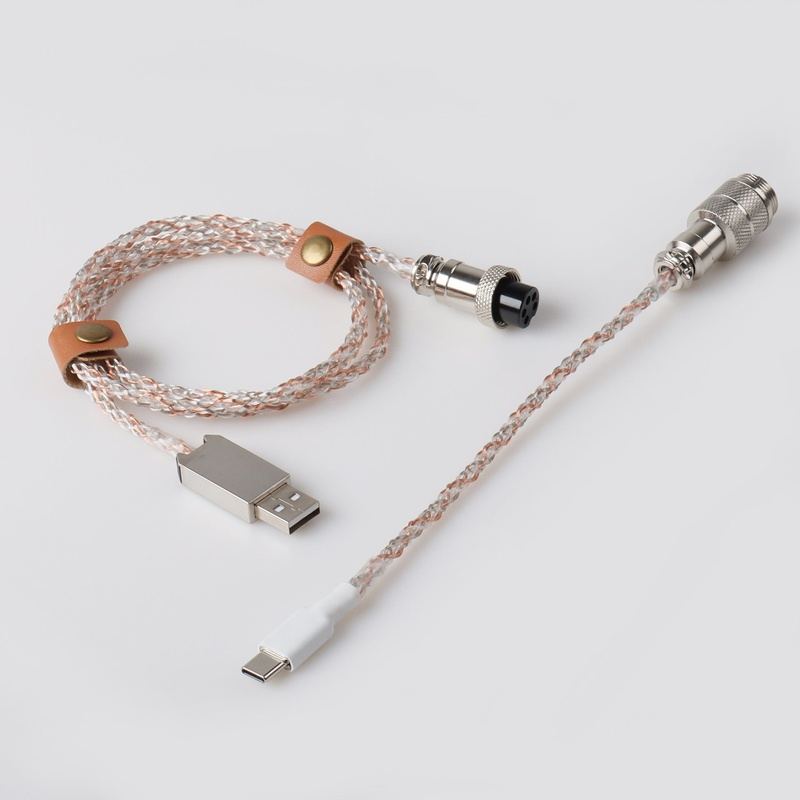 "Chubby" USB To Type C Spring Keyboard Cable