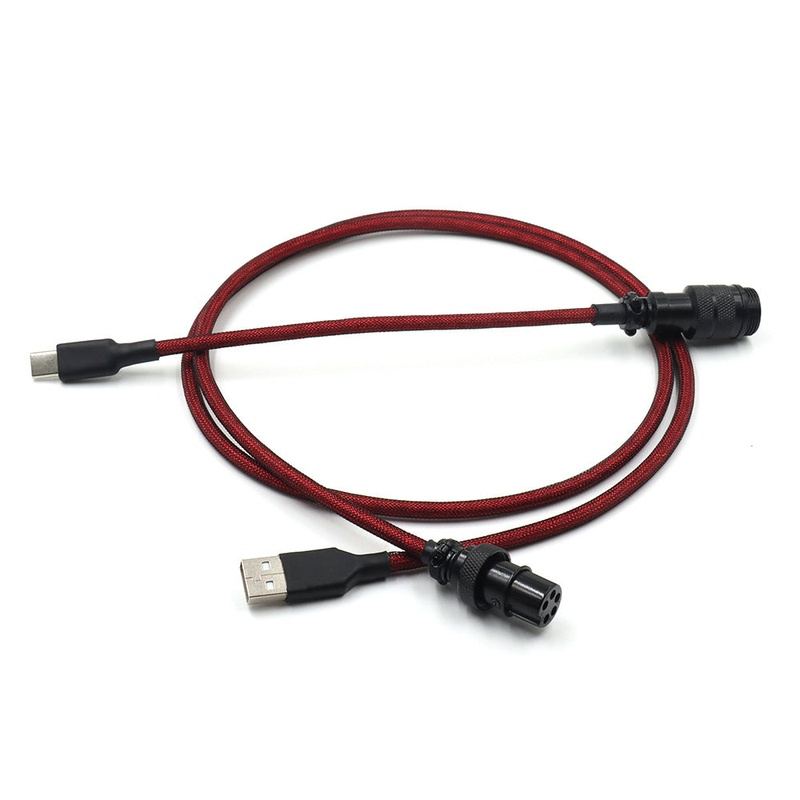 "Chubby" USB To Type C Spring Keyboard Cable