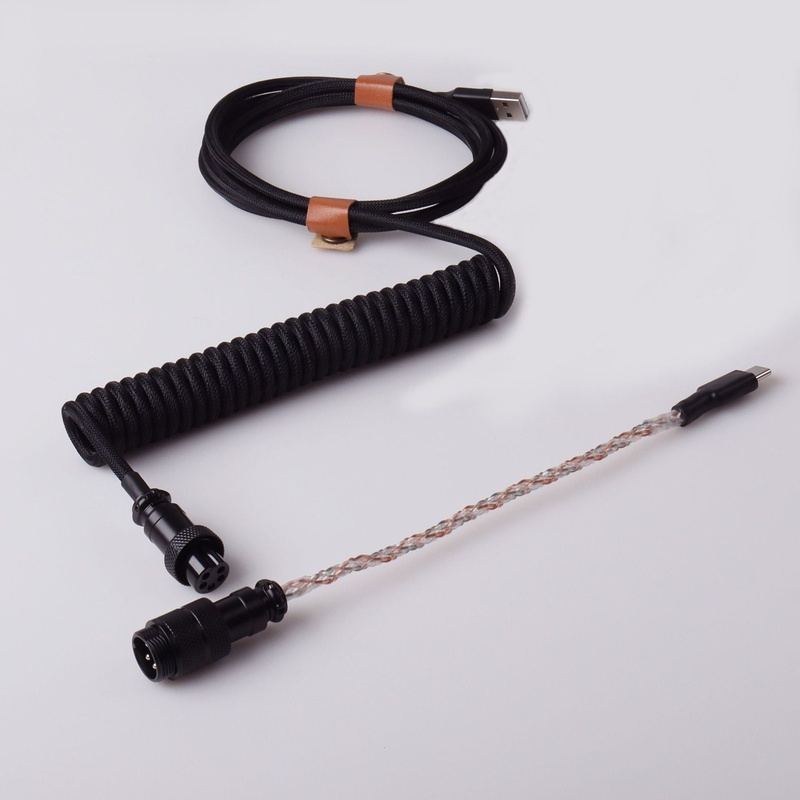 "Chubby" USB To Type C Spring Keyboard Cable