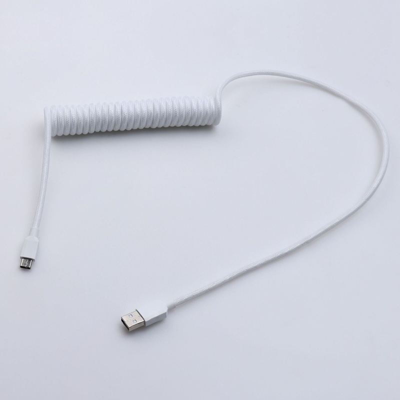 "Chubby" USB To Type C Spring Keyboard Cable
