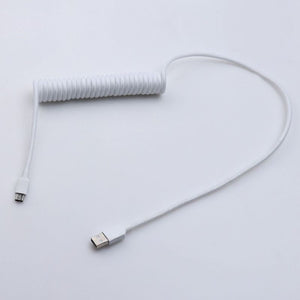 "Chubby" USB To Type C Spring Keyboard Cable