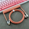 「チャビー」USB-Type Cスプリングキーボードケーブル - ローズレッド