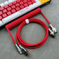 "Chubby" USB To Type C Spring Keyboard Cable
