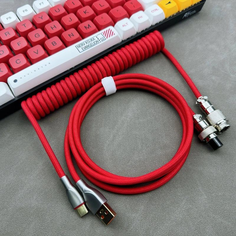 "Chubby" USB To Type C Spring Keyboard Cable