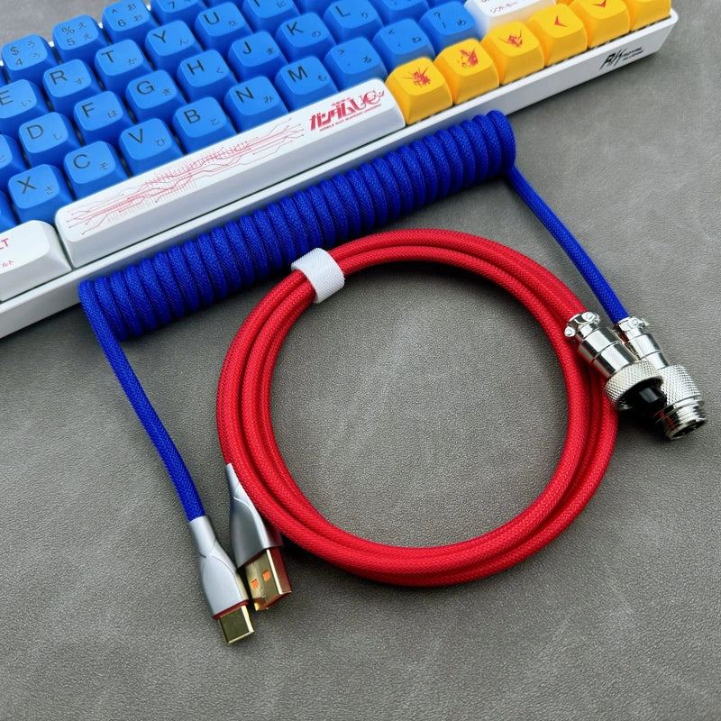 "Chubby" USB To Type C Spring Keyboard Cable