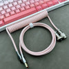 「チャビー」USB-Type Cスプリングキーボードケーブル - ライトピンク
