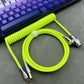 "Chubby" USB To Type C Spring Keyboard Cable