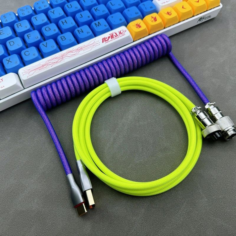 "Chubby" USB To Type C Spring Keyboard Cable