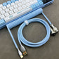 "Chubby" USB To Type C Spring Keyboard Cable