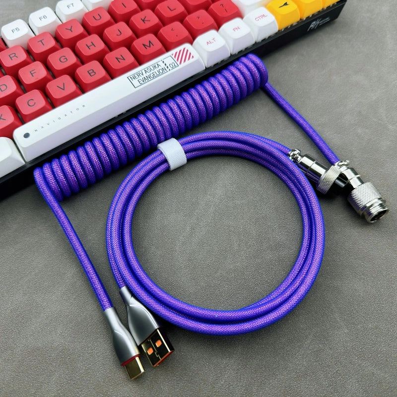 "Chubby" USB To Type C Spring Keyboard Cable