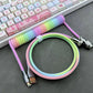 "Chubby" USB To Type C Spring Keyboard Cable