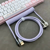 「チャビー」USB-Type Cスプリングキーボードケーブル - 紫の