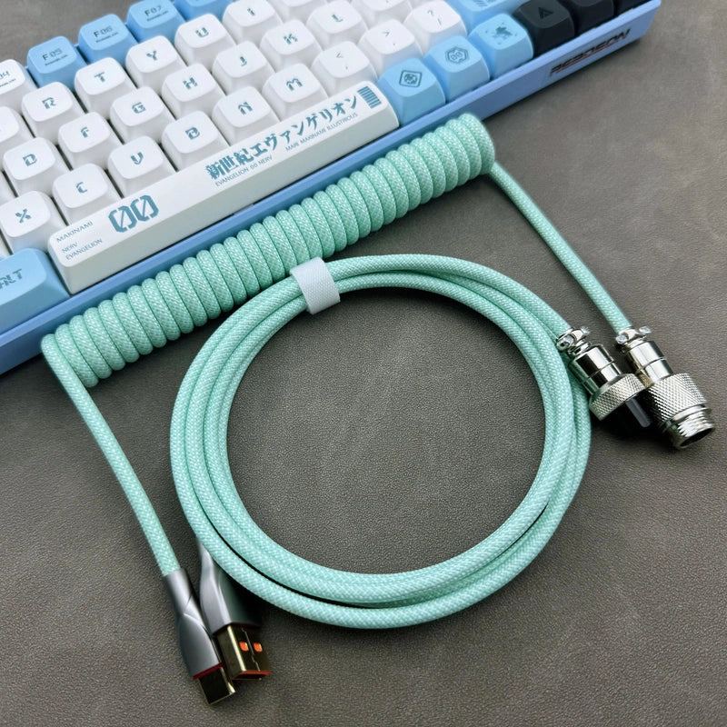"Chubby" USB To Type C Spring Keyboard Cable
