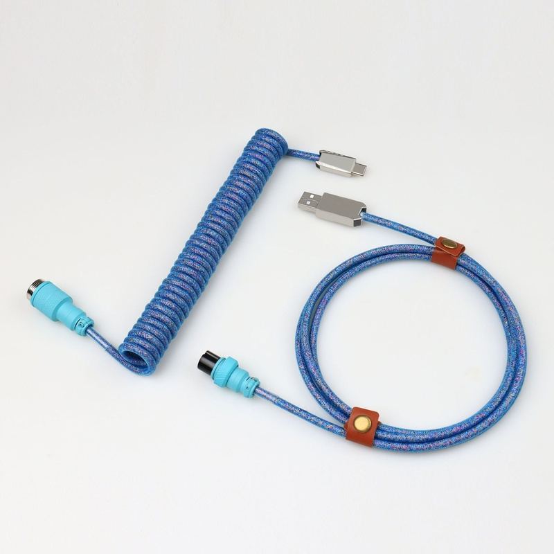 "Chubby" USB To Type C Spring Keyboard Cable