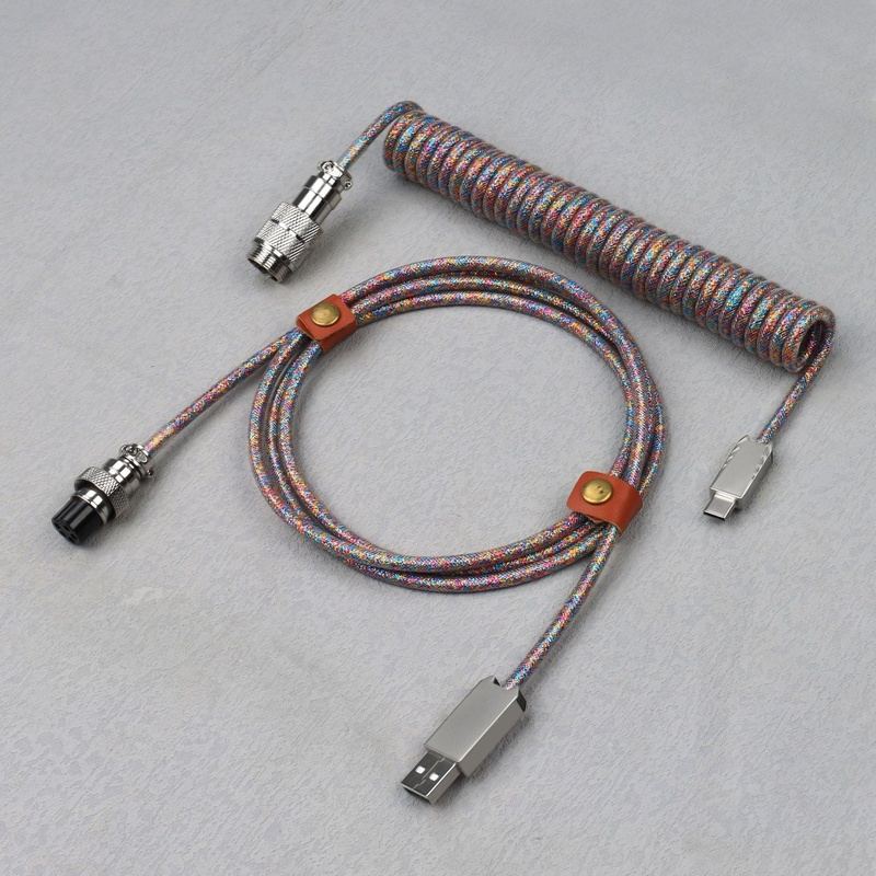 "Chubby" USB To Type C Spring Keyboard Cable