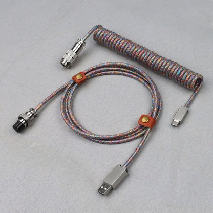 "Chubby" USB To Type C Spring Keyboard Cable