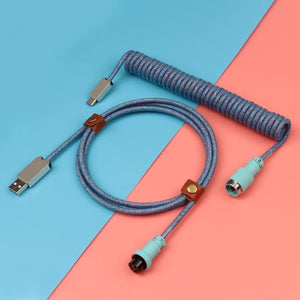 "Chubby" USB To Type C Spring Keyboard Cable