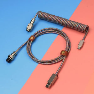 "Chubby" USB To Type C Spring Keyboard Cable