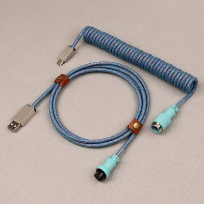 "Chubby" USB To Type C Spring Keyboard Cable